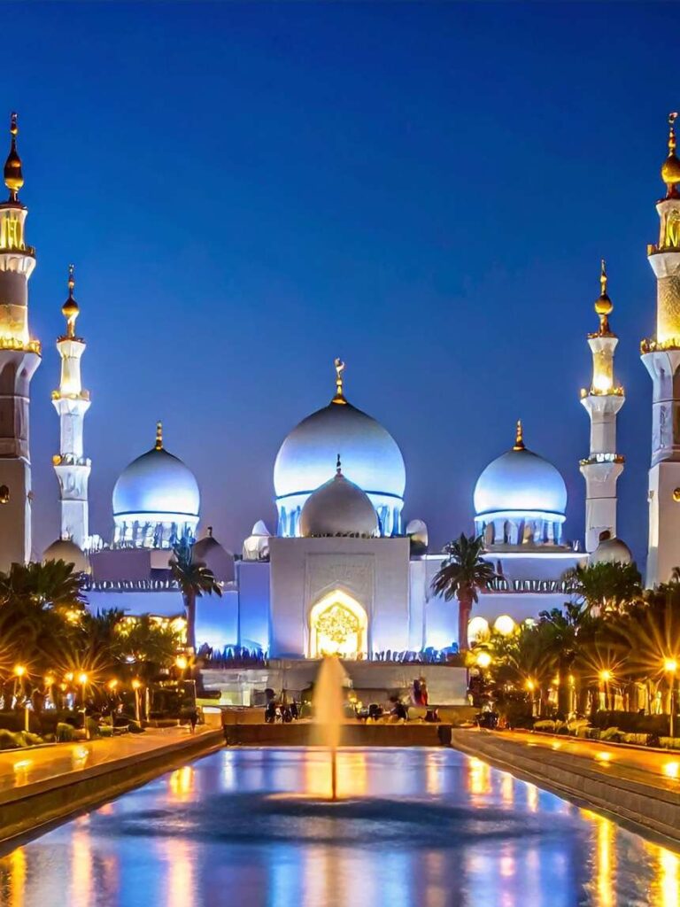 Abu Dhabi skyline and waterfront (mobile hero)