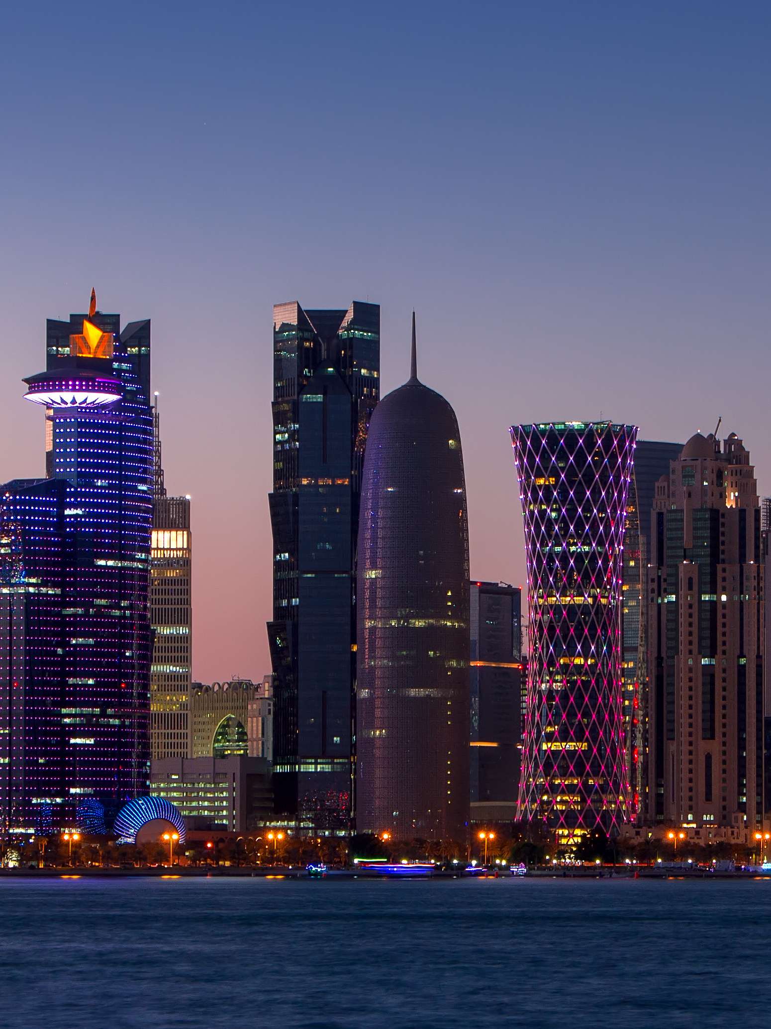 Doha West Bay skyline, Qatar (mobile hero)
